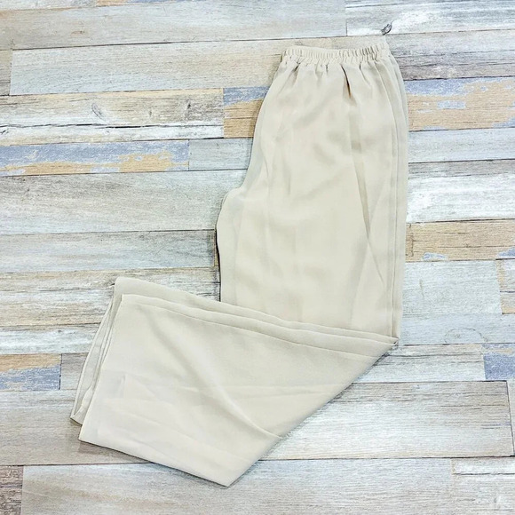 LE BOS Flowy beige pants with elastic waistband - Picture 5 of 10